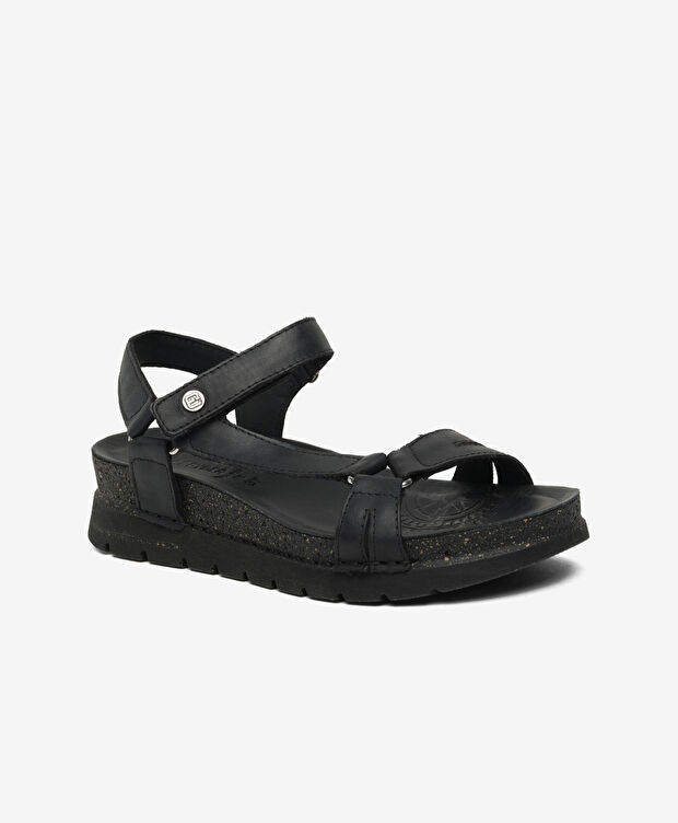 Kadın Siyah Hakiki Deri Sandalet - 2