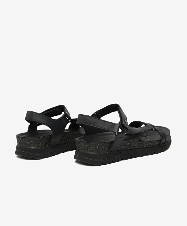 Kadın Siyah Hakiki Deri Sandalet - 4