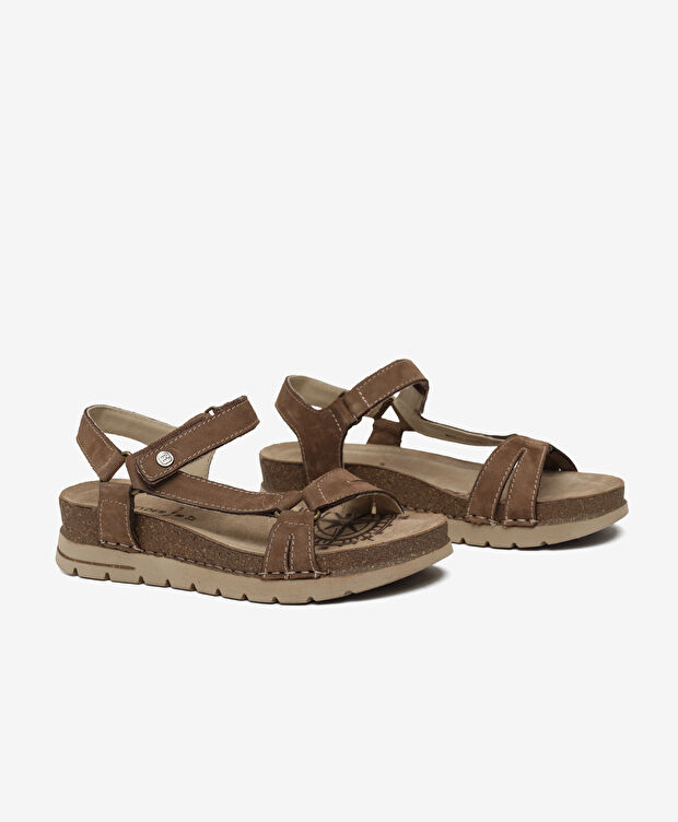 Kadın Sigaro Nubuk Hakiki Deri Sandalet - 3