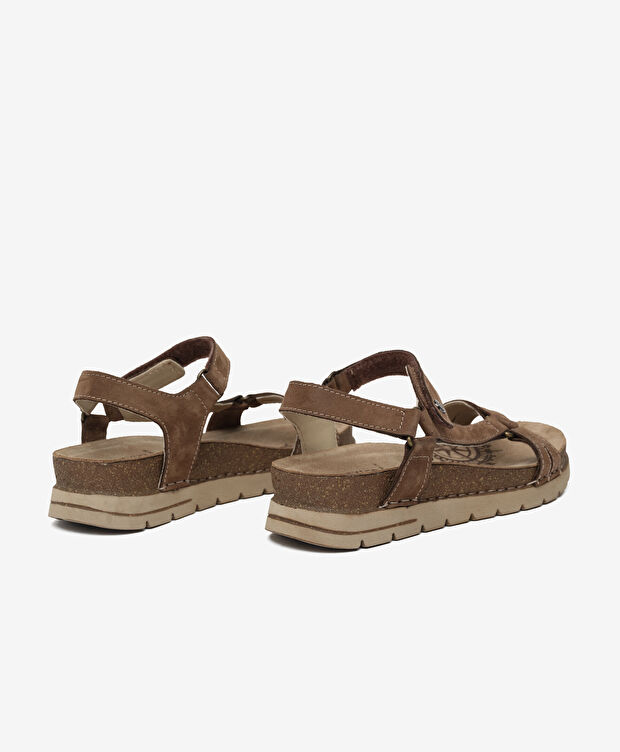 Kadın Sigaro Nubuk Hakiki Deri Sandalet - 4