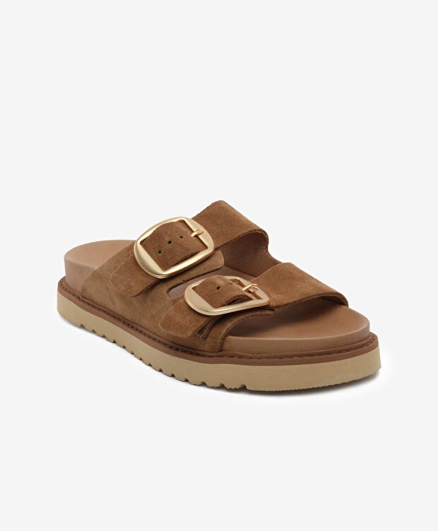 Kadın Sigaro Süet Hakiki Deri Terlik - 2