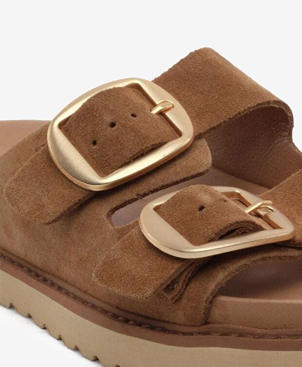 Kadın Sigaro Süet Hakiki Deri Terlik - 5