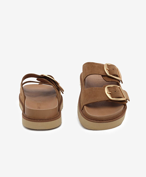 Kadın Sigaro Süet Hakiki Deri Terlik - 7