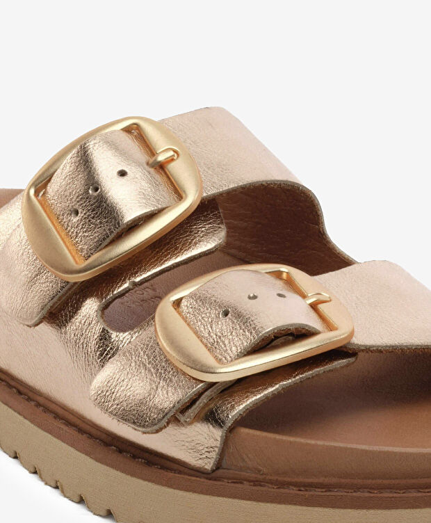 Kadın Bakır Hakiki Deri Terlik - 5