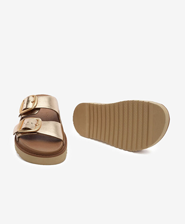 Kadın Bakır Hakiki Deri Terlik - 6