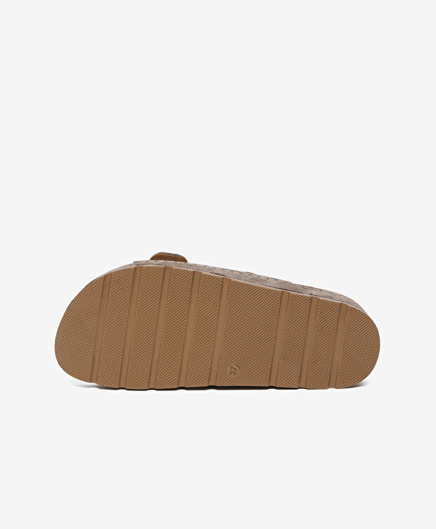 Kadın Kahverengi Süet Hakiki Deri Terlik - 6