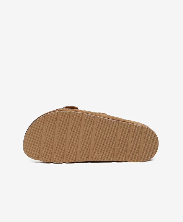 Kadın Taba Süet Hakiki Deri Terlik - 6