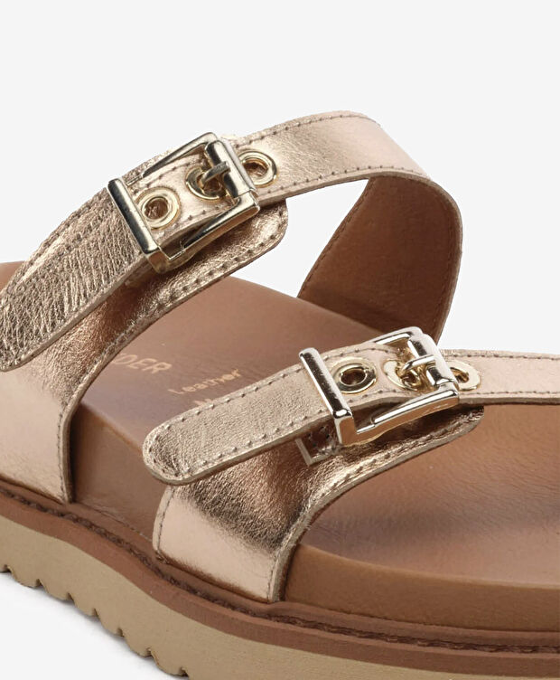 Kadın Bakır Hakiki Deri Terlik - 5