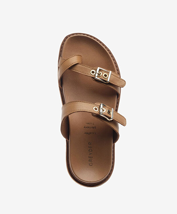 Kadın Taba Hakiki Deri Terlik - 4