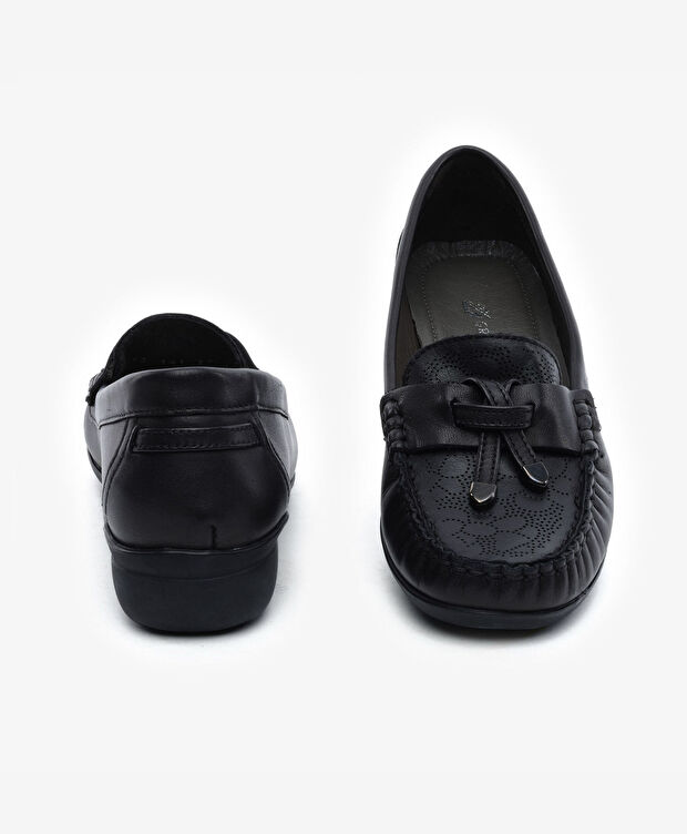 Kadın Siyah Hakiki Deri Comfort Ayakkabı - 7