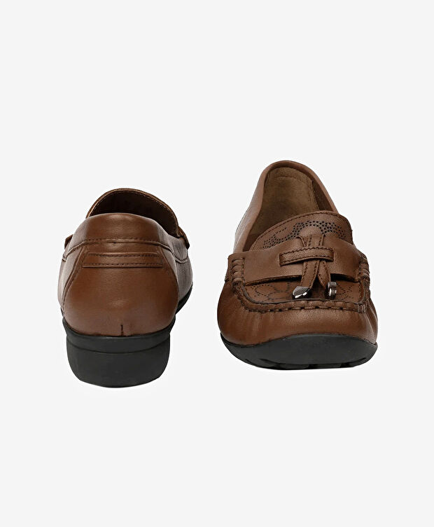 Kadın Taba Hakiki Deri Comfort Ayakkabı - 7
