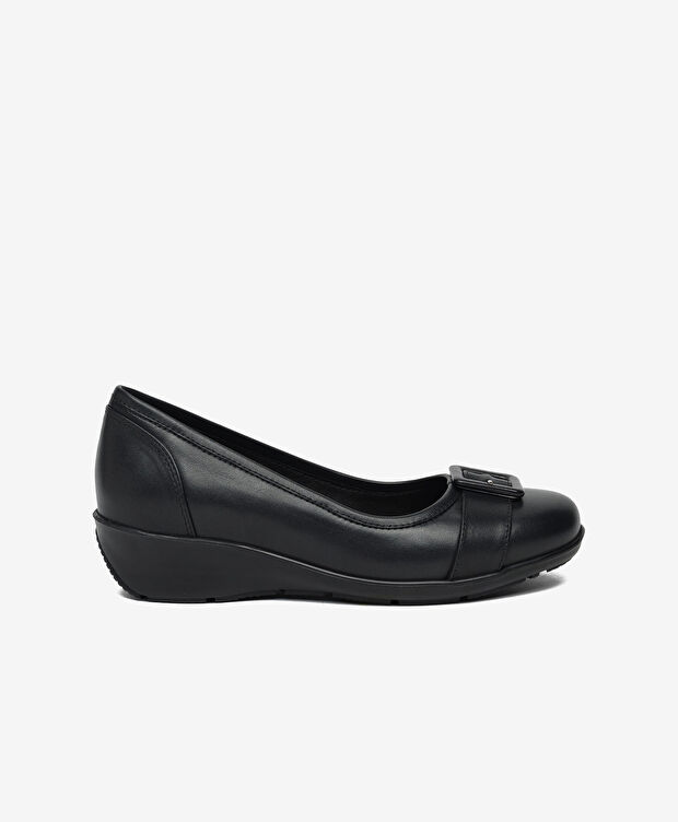 Kadın Siyah Hakiki Deri Comfort Ayakkabı - 1