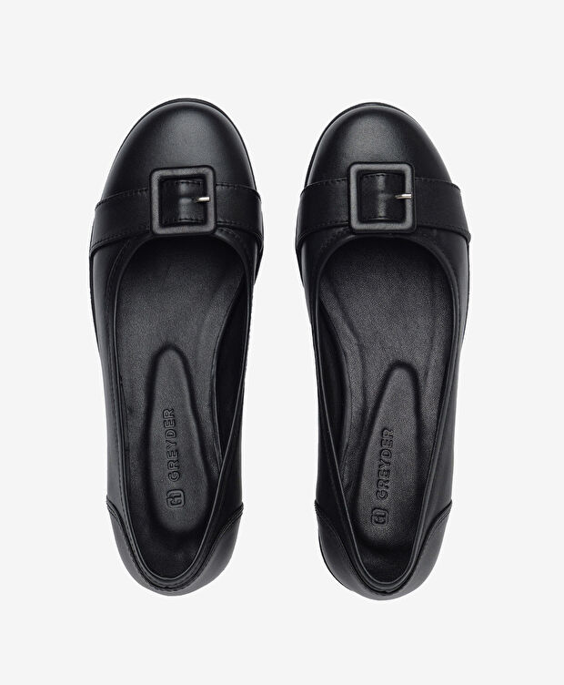 Kadın Siyah Hakiki Deri Comfort Ayakkabı - 5