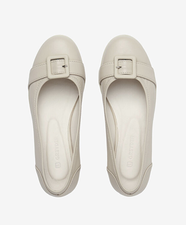 Kadın Bej Hakiki Deri Comfort Ayakkabı - 5