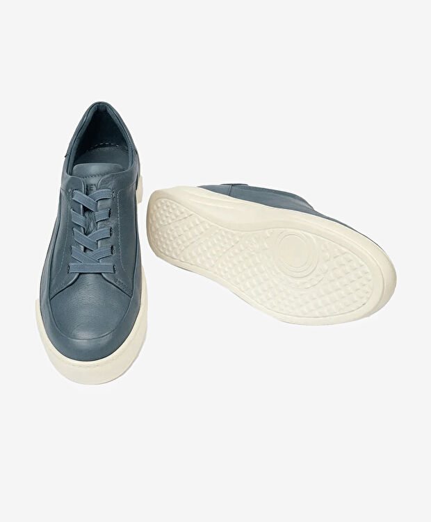 Kadın Mavi Hakiki Deri Casual Ayakkabı - 6