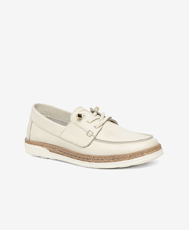 Kadın Beyaz Hakiki Deri Casual Ayakkabı - 2