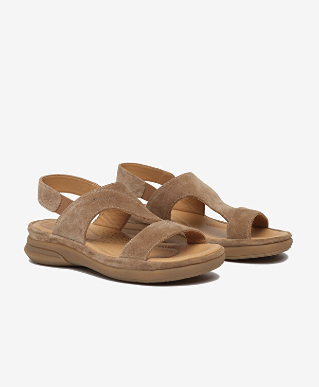 Kadın Tütün Hakiki Deri Comfort Sandalet - 3