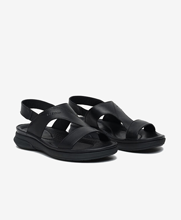 Kadın Siyah Hakiki Deri Comfort Sandalet - 3