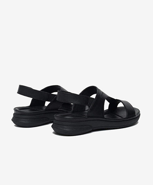 Kadın Siyah Hakiki Deri Comfort Sandalet - 4