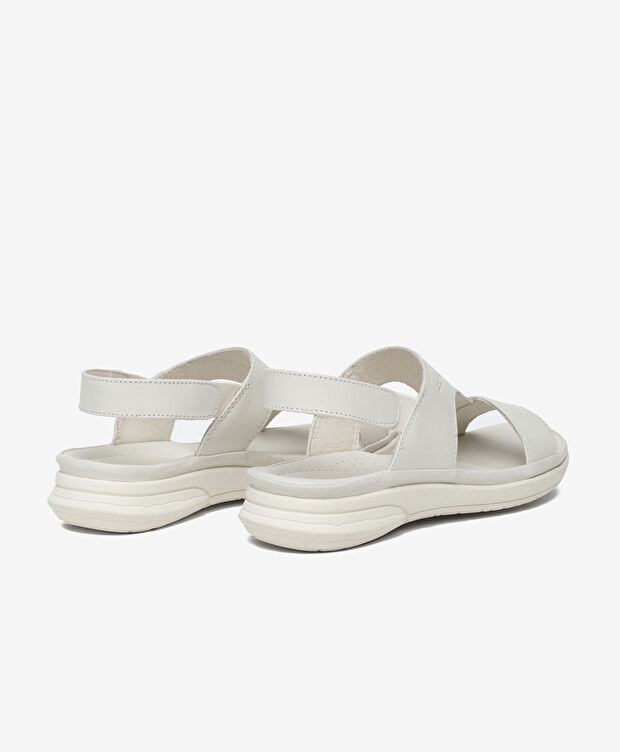 Kadın Kirli Beyaz Hakiki Deri Comfort Sandalet - 4