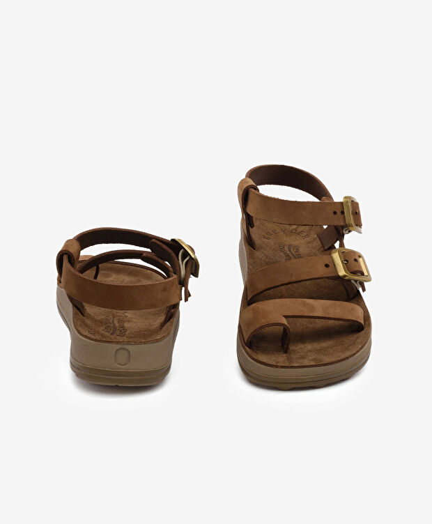 Kadın Sigaro Nubuk Hakiki Deri Sandalet - 7