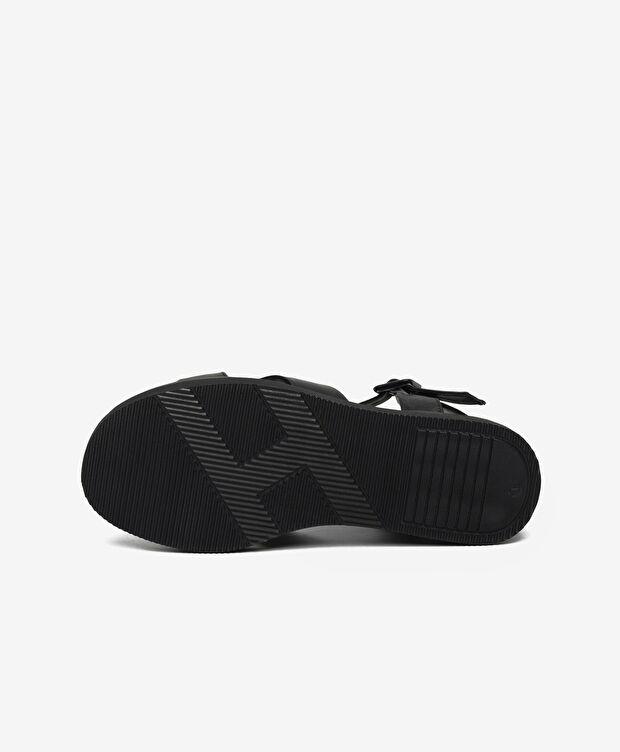 Kadın Siyah Hakiki Deri Sandalet - 6