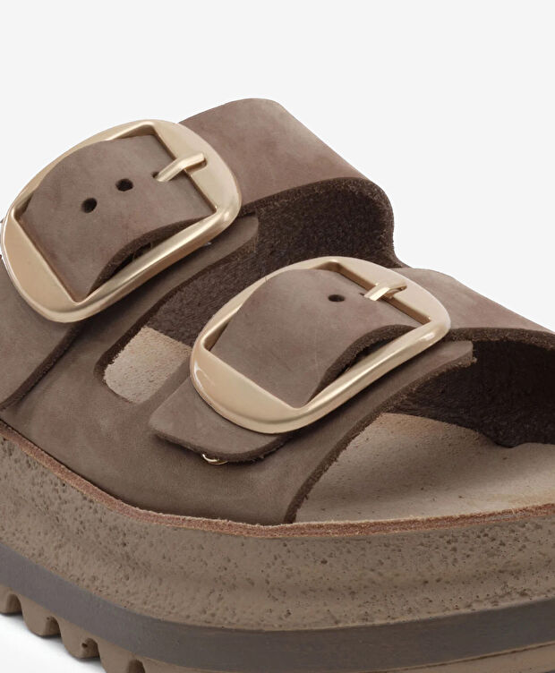 Kadın Kahverengi Nubuk Hakiki Deri Terlik - 5