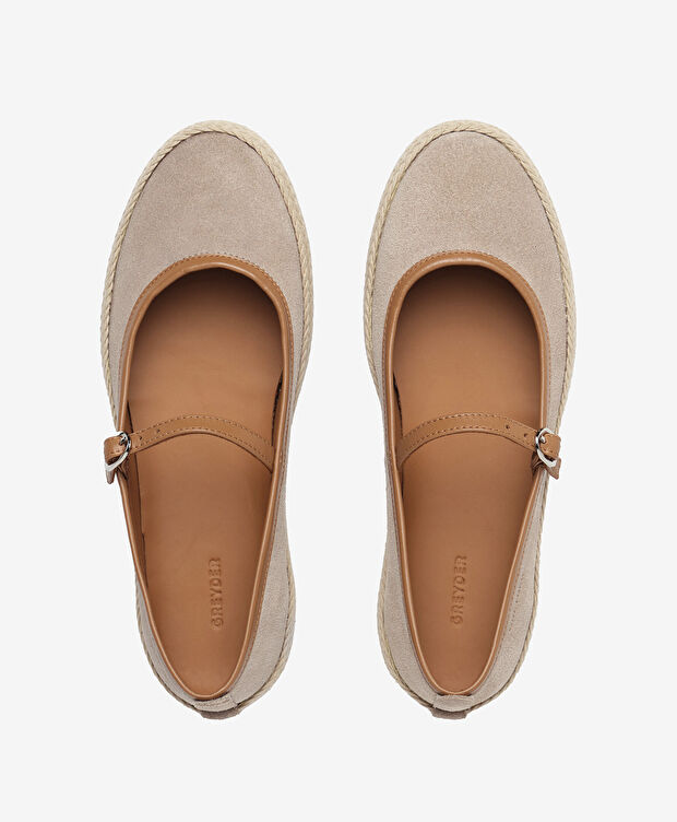 Kadın Bej Hakiki Deri Babet - 5