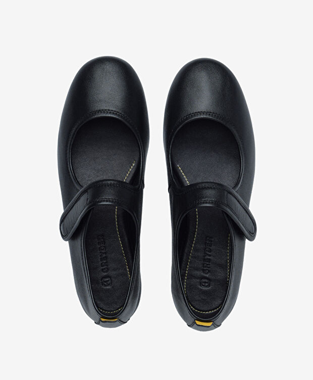 Kadın Siyah Hakiki Deri Babet - 5