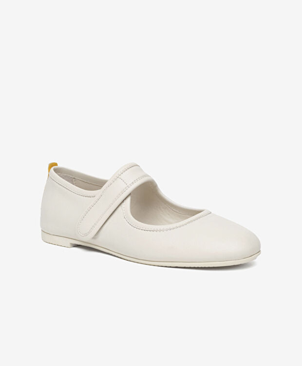 Kadın Beyaz Hakiki Deri Babet - 2