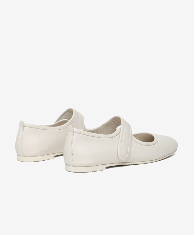 Kadın Beyaz Hakiki Deri Babet - 4