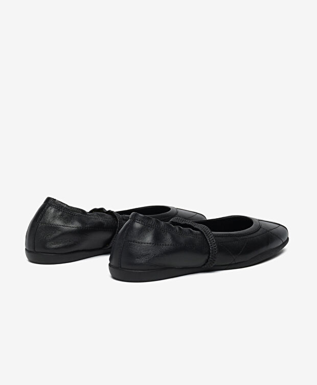 Kadın Siyah Hakiki Deri Babet - 4