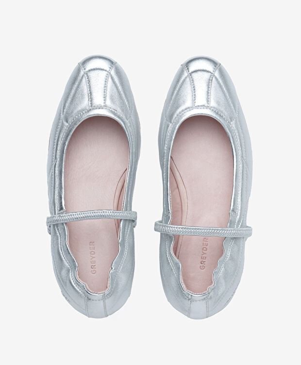 Kadın Gümüş Hakiki Deri Babet - 5