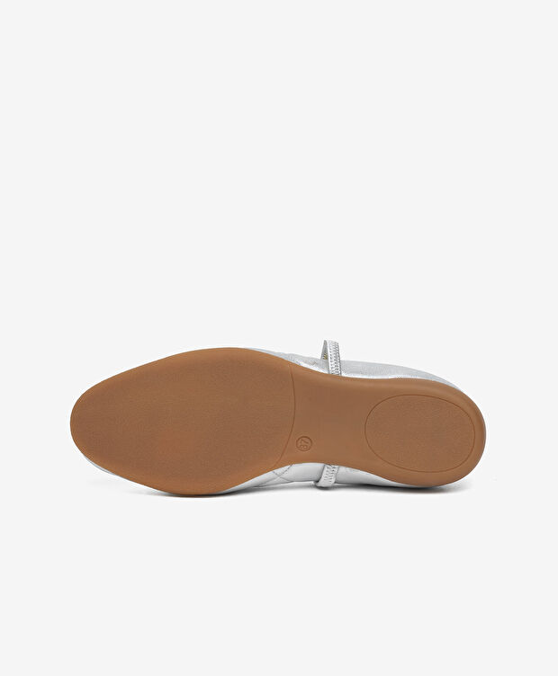 Kadın Gümüş Hakiki Deri Babet - 6