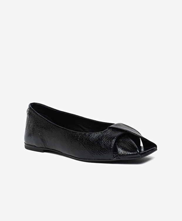 Kadın Siyah Hakiki Deri Babet - 2