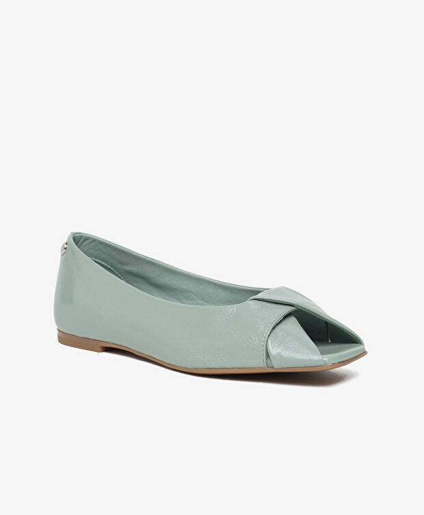 Kadın Yeşil Hakiki Deri Babet - 2