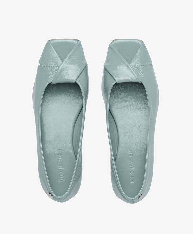 Kadın Yeşil Hakiki Deri Babet - 5