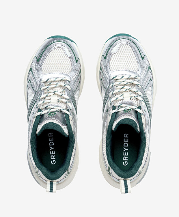 Kadın Kirli Beyaz Yeşil Spor Ayakkabı - 5