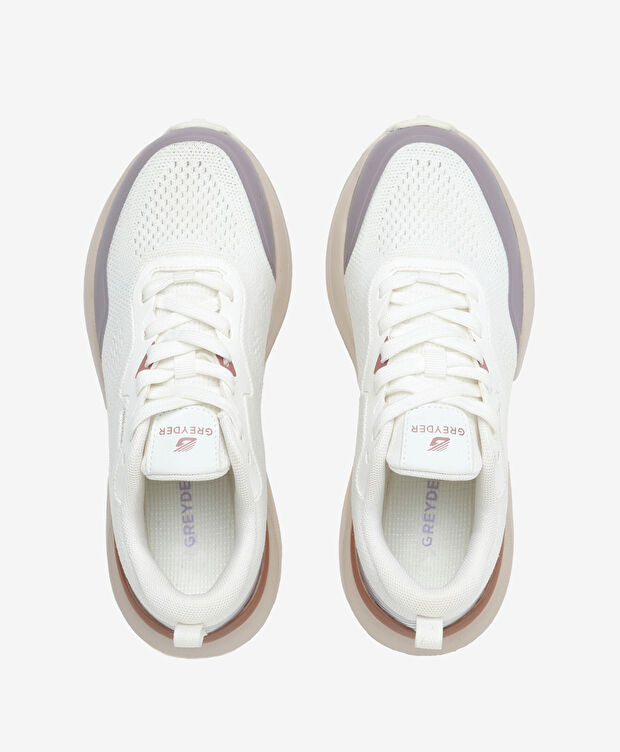 Kadın Beyaz Lila Spor Ayakkabı - 5