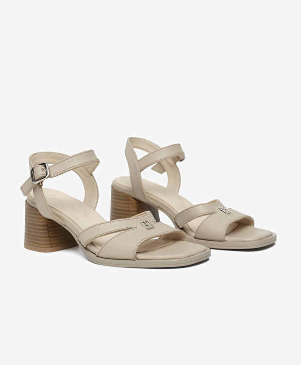 Kadın Vizon Hakiki Deri Topuklu Sandalet - 3