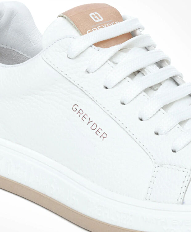 Kadın Beyaz Hakiki Deri Sneaker Ayakkabı - 5