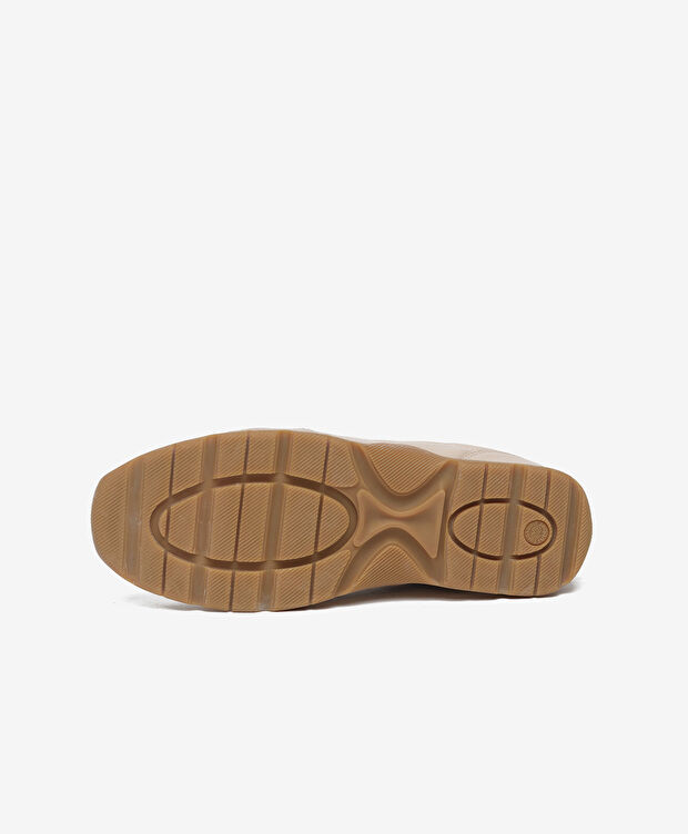 Kadın Bej Hakiki Deri Sneaker Ayakkabı - 6