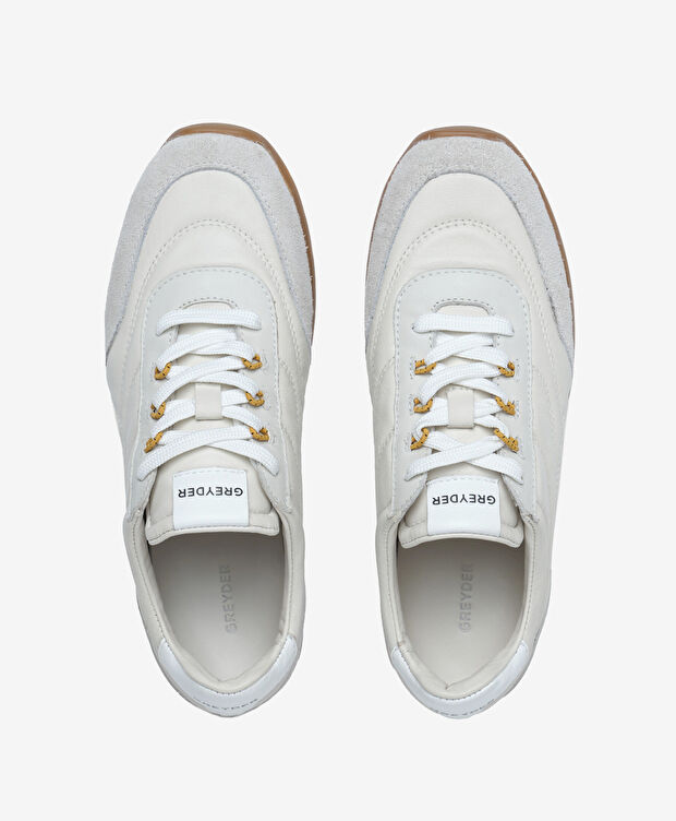 Kadın Beyaz Hakiki Deri Sneaker Ayakkabı - 5