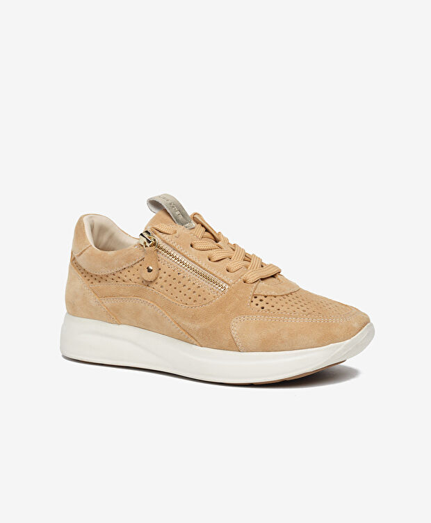 Kadın Bej Hakiki Deri Spor Ayakkabı - 2