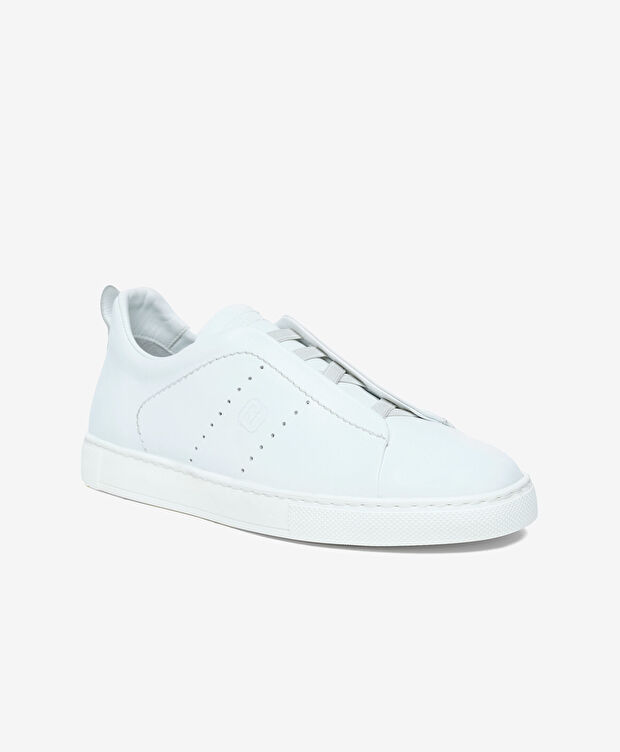 Kadın Beyaz Hakiki Deri Sneaker Ayakkabı - 2