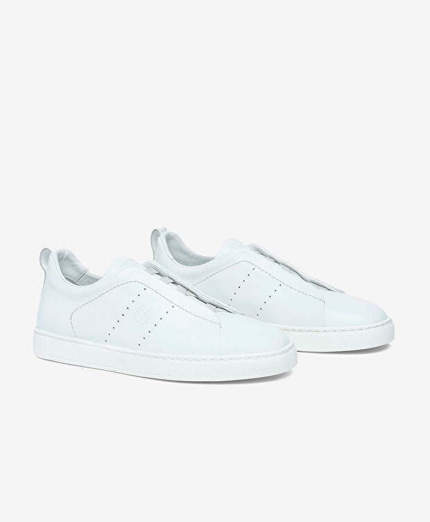 Kadın Beyaz Hakiki Deri Sneaker Ayakkabı - 3