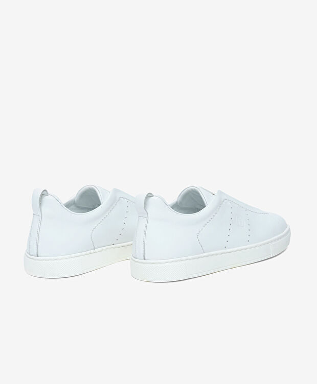 Kadın Beyaz Hakiki Deri Sneaker Ayakkabı - 4