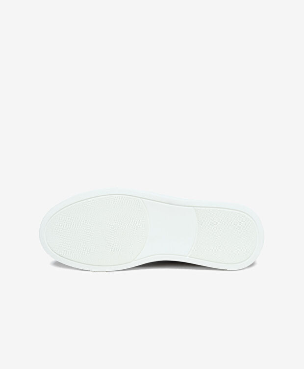 Kadın Açık Vizon Kırışık Rugan Hakiki Deri Sneaker Ayakkabı - 6