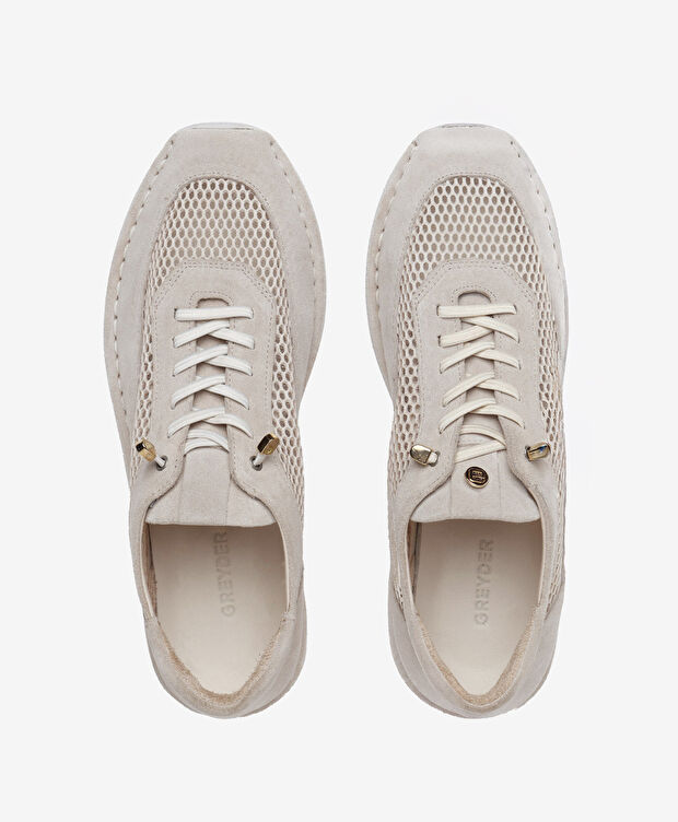 Kadın Bej Süet Hakiki Deri Casual Ayakkabı - 5