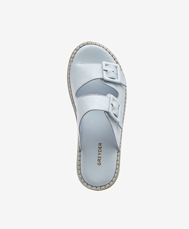 Kadın Beyaz Hakiki Deri Comfort Terlik - 4